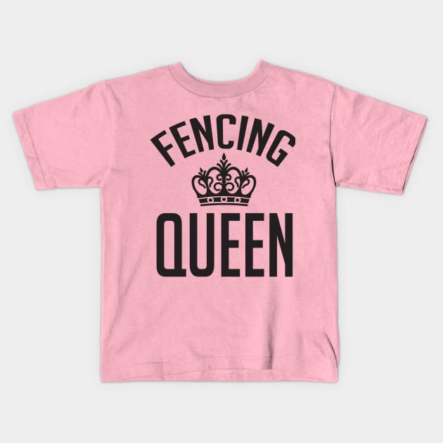 Fencing Queen Kids T-Shirt by nektarinchen